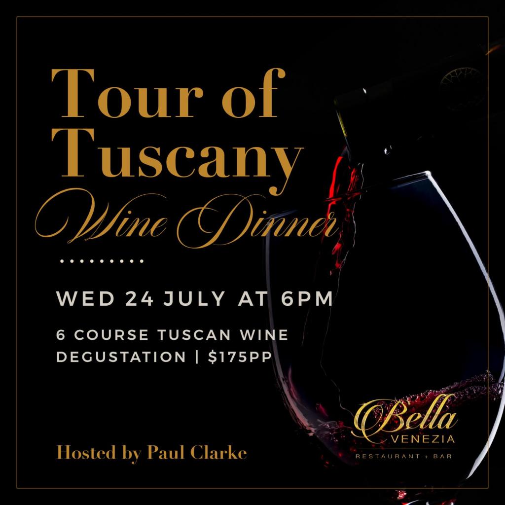 tour of tuscany wine dinner