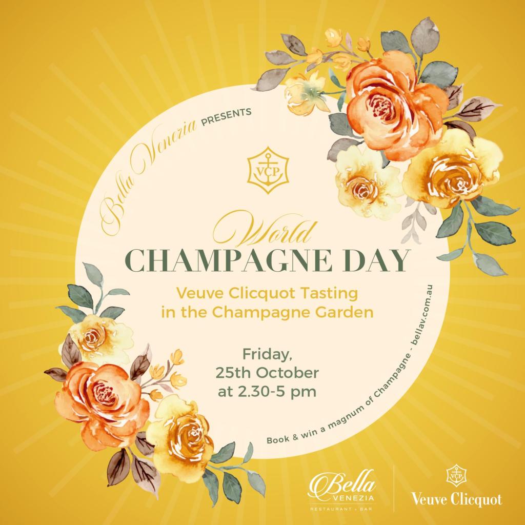 Celebrate World Champagne Day with us in our Veuve Clicquot Champagne Garden!